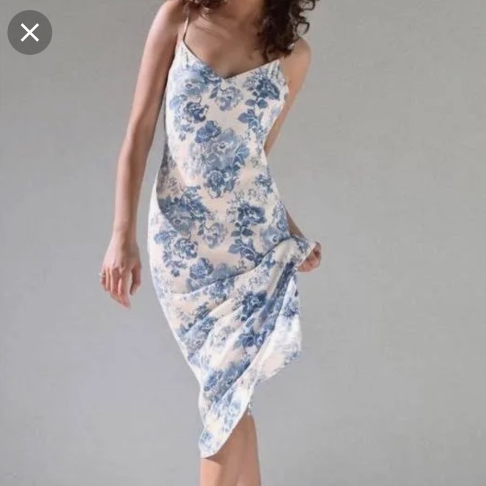 Like new! Reformation CHIANTI FLORAL-PRINT (Olympia) CREPE MIDI DRESS